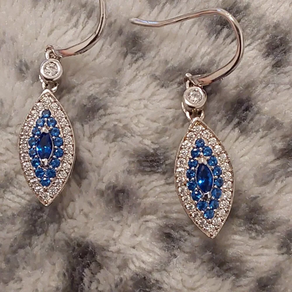 ROSS SIMONS JEWELRY 2015 EVIL EYE EARRINGS NEW CONDITION - Picture 1 of 10